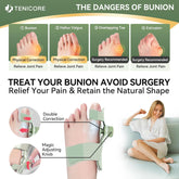 Adjustable Knob Design Bunion Corrector Double Correction for Women and Men, Effective with 3 Different Angle Fixing Plate Comfortable, Portable Storage Bag Included